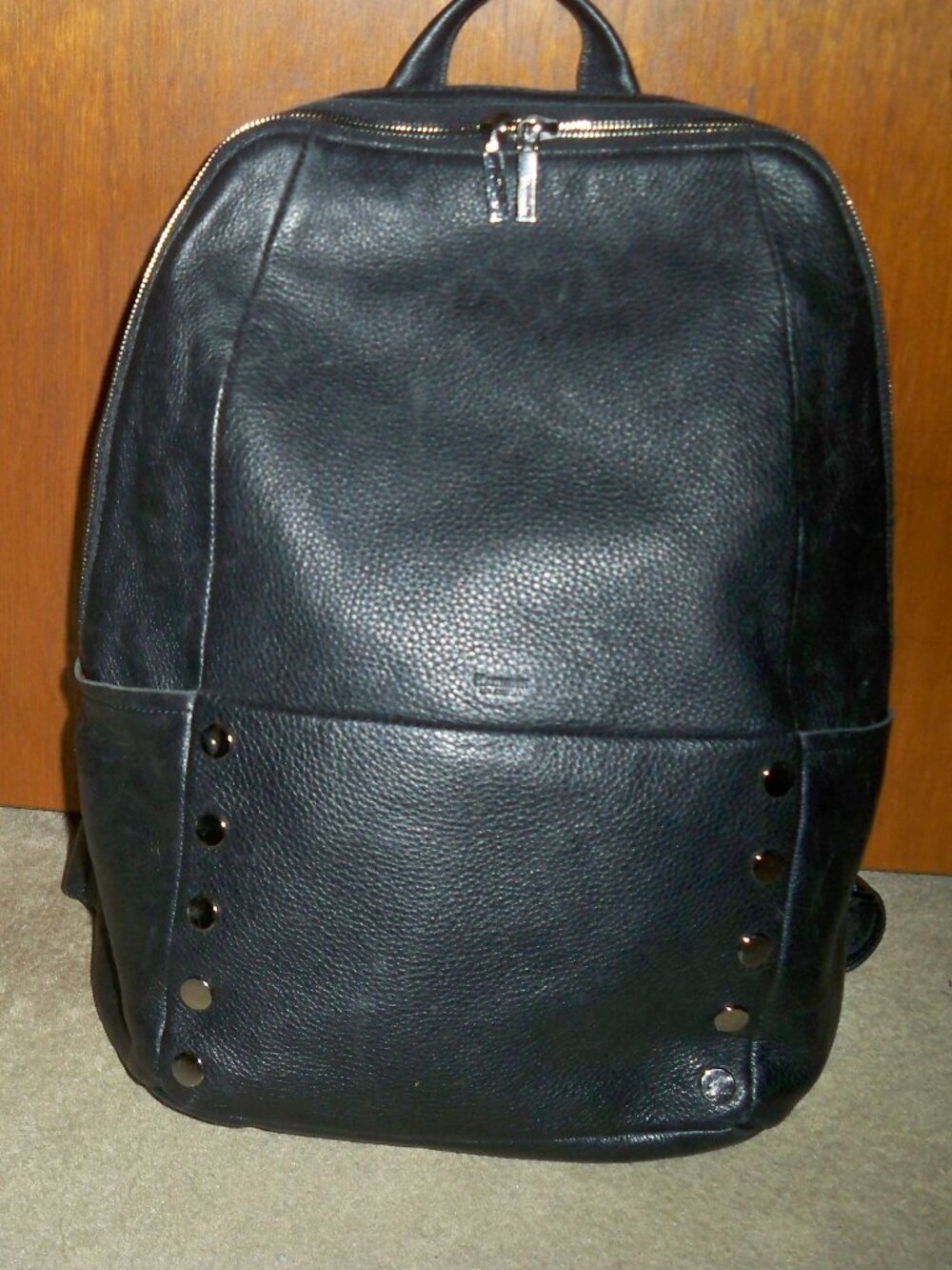 Hunter Backpack Black​ Large Gunmetal Hardware and Black Zipper, EUC $595